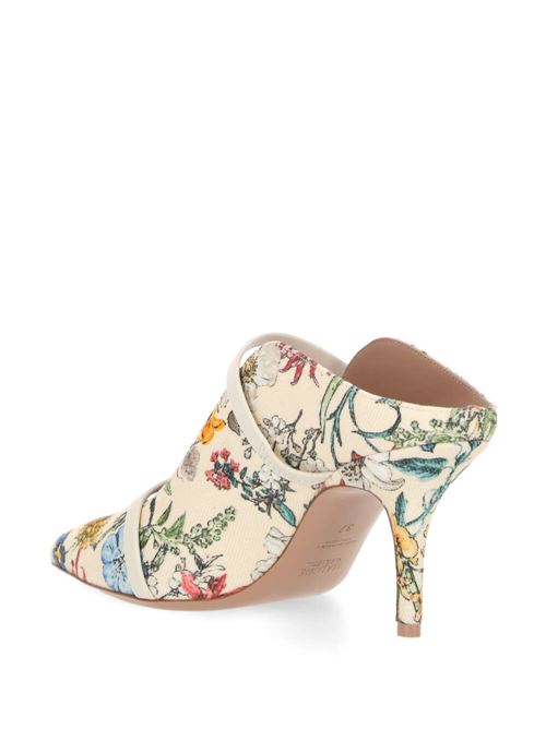 Cream white/multicolour all-over sandal MALONE SOULIERS | MAUREEN 70-382FLORAL CREAM